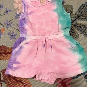 Splendid Pink and Purple Tie-Dye Kids Romper